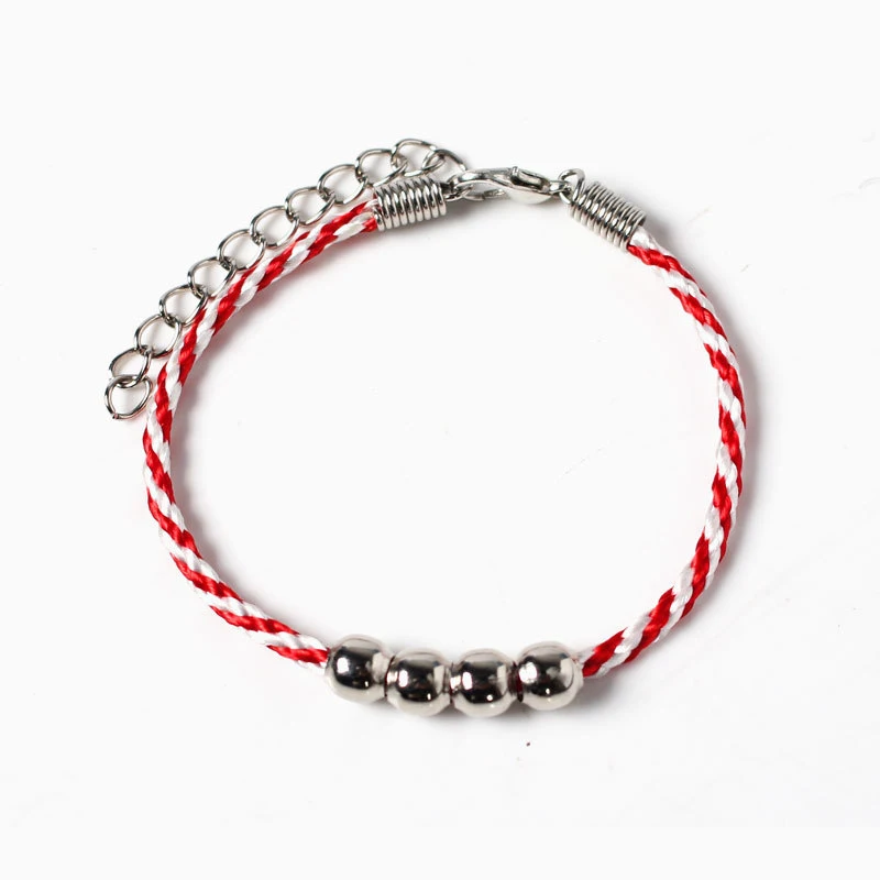 Lucky Red Black Thread Amulet String серебряный цвет шарм удлиненная цепочка браслеты для женщин