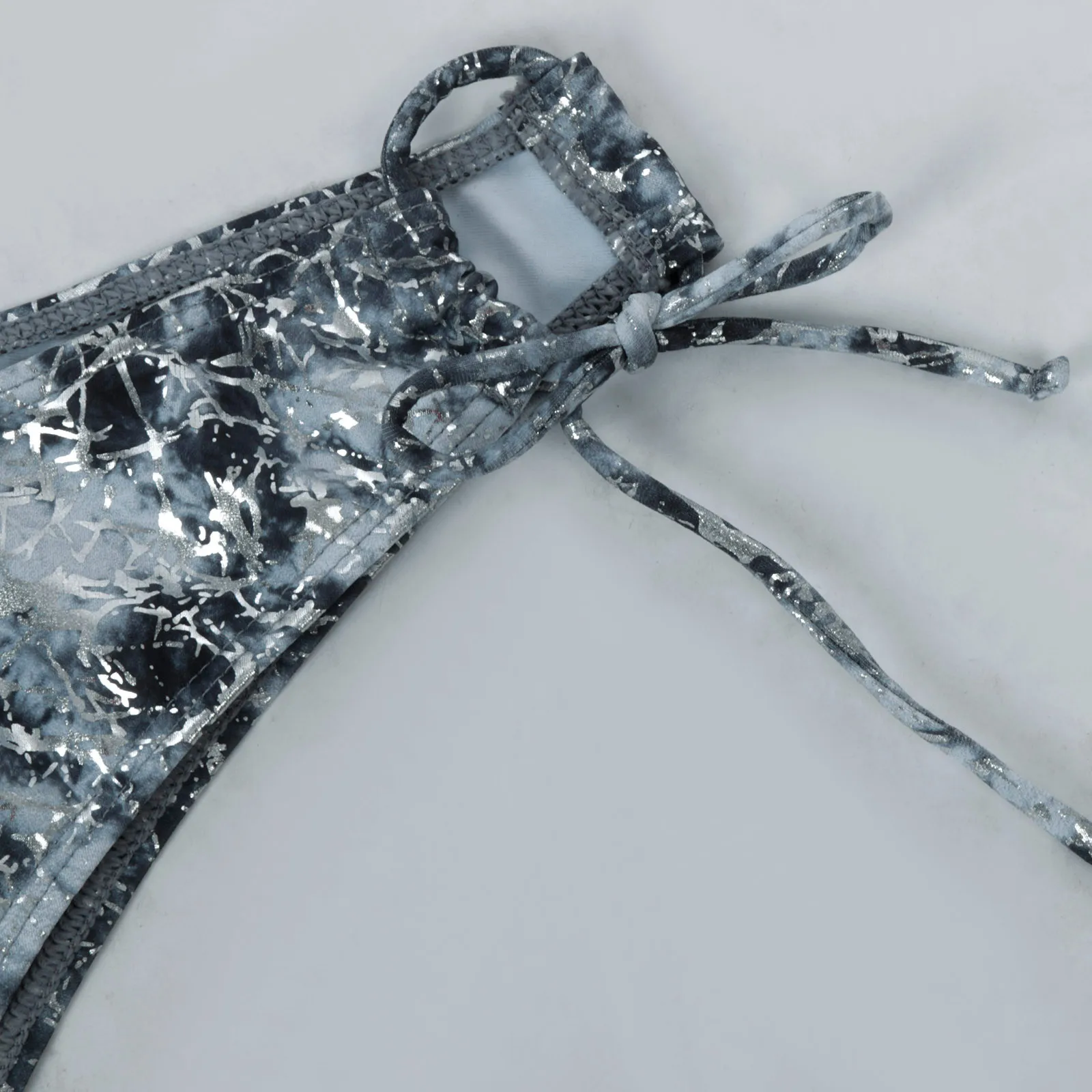 

Womail bikini sexy bikini high waist bikini Women Tie-dye Strappy Printing Stitching Split Swimsuit Sexy Swimwear thong swimsuit