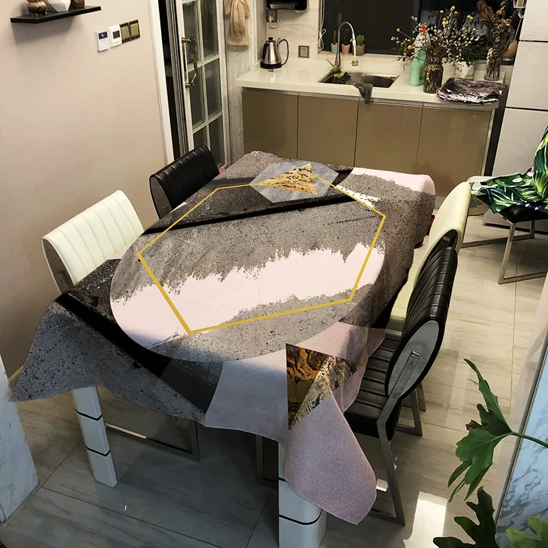 

Modern style home decoration Nordic style pattern printing washable tablecloth