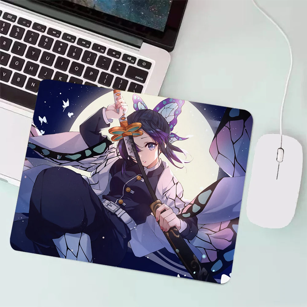 

Demon Slayer Kochou Shinobu Small Gaming Mouse Pad PC Gamer Keyboard Mousepad Computer Office Mouse Mat Anime Mause pad Desk Mat