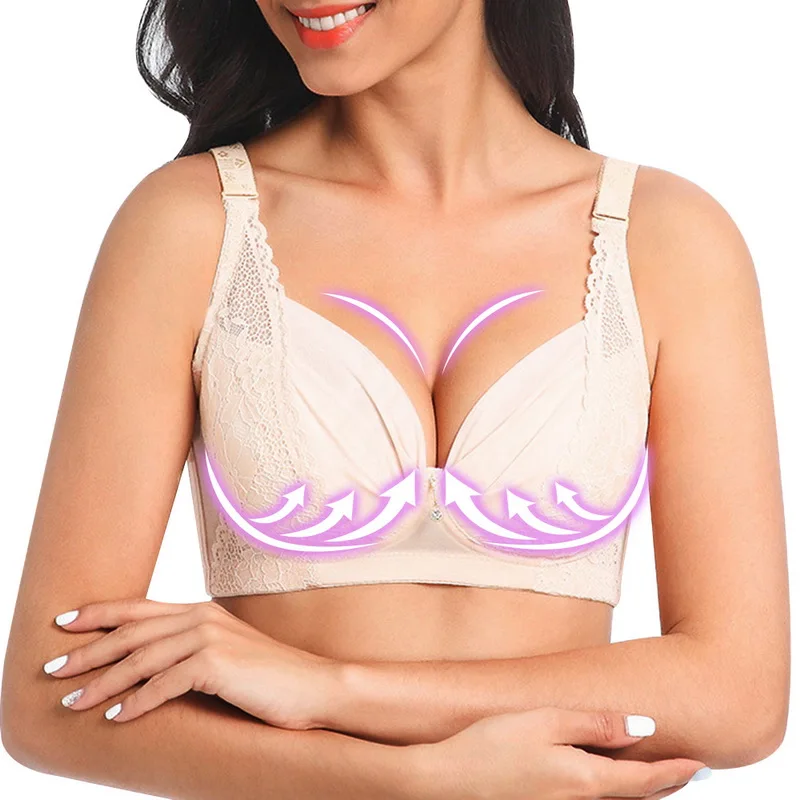 Sexy Gather Push Up Bra Underwire 5/8Cup Lace Brassiere Underwear 34/36/38/40/42/44 Lady lace intimates lingerie Undrwear | Женская