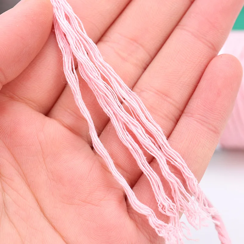 Веревка витая хлопковая 3 мм 80 г/рулон | Дом и сад