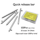 100 шт., пружинные штифты из нержавеющей стали для ремешка часов