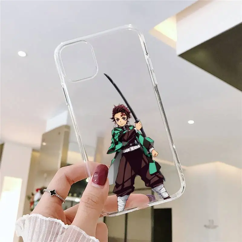 

Demon Slayer nezuko Kimetsu Phone Case Transparent soft For iphone 5 5s 5c se 6 6s 7 8 11 12 plus mini x xs xr pro max