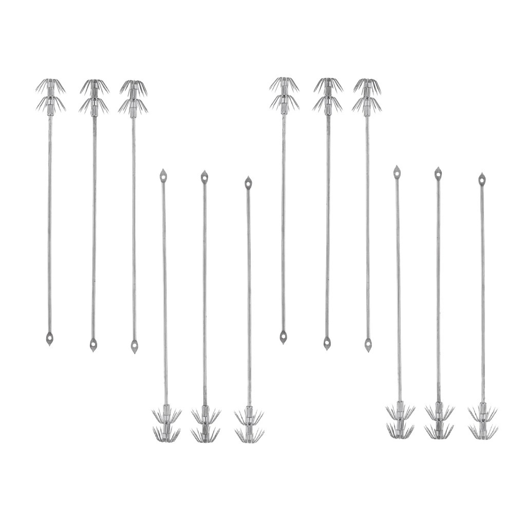 12 шт./лот двухслойный светящийся крючок в виде кальмара рыболовные приманки