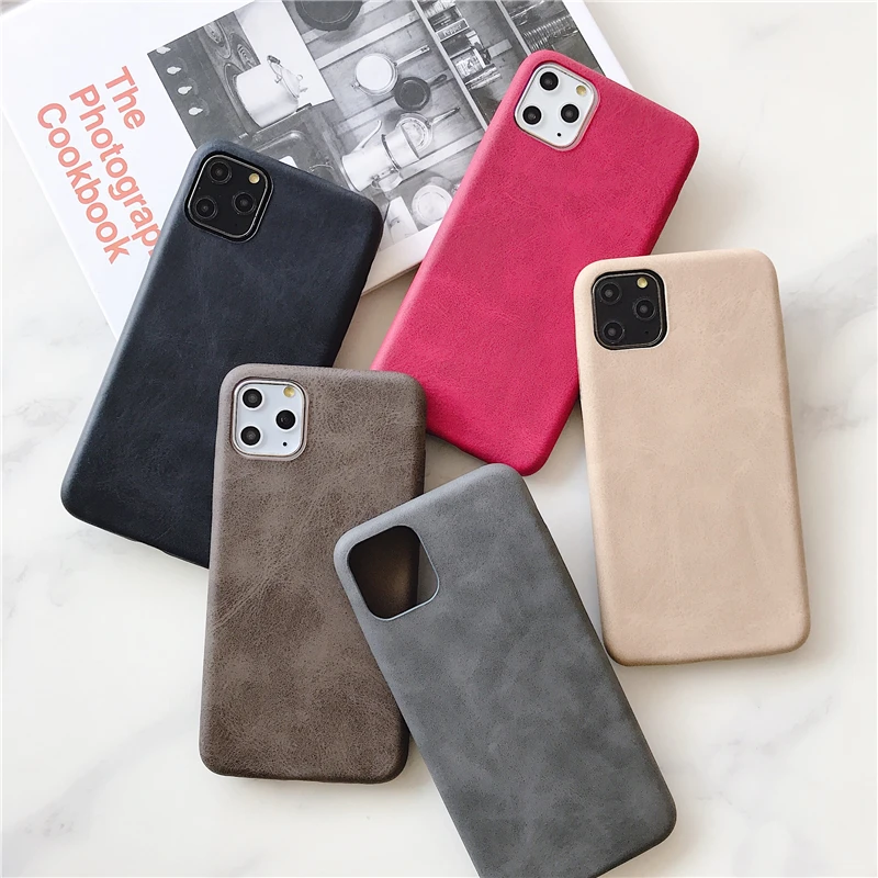 Сверхтонкие чехлы с деревянной текстурой для телефонов iPhone 11 11pro max X XS MAX кожаный