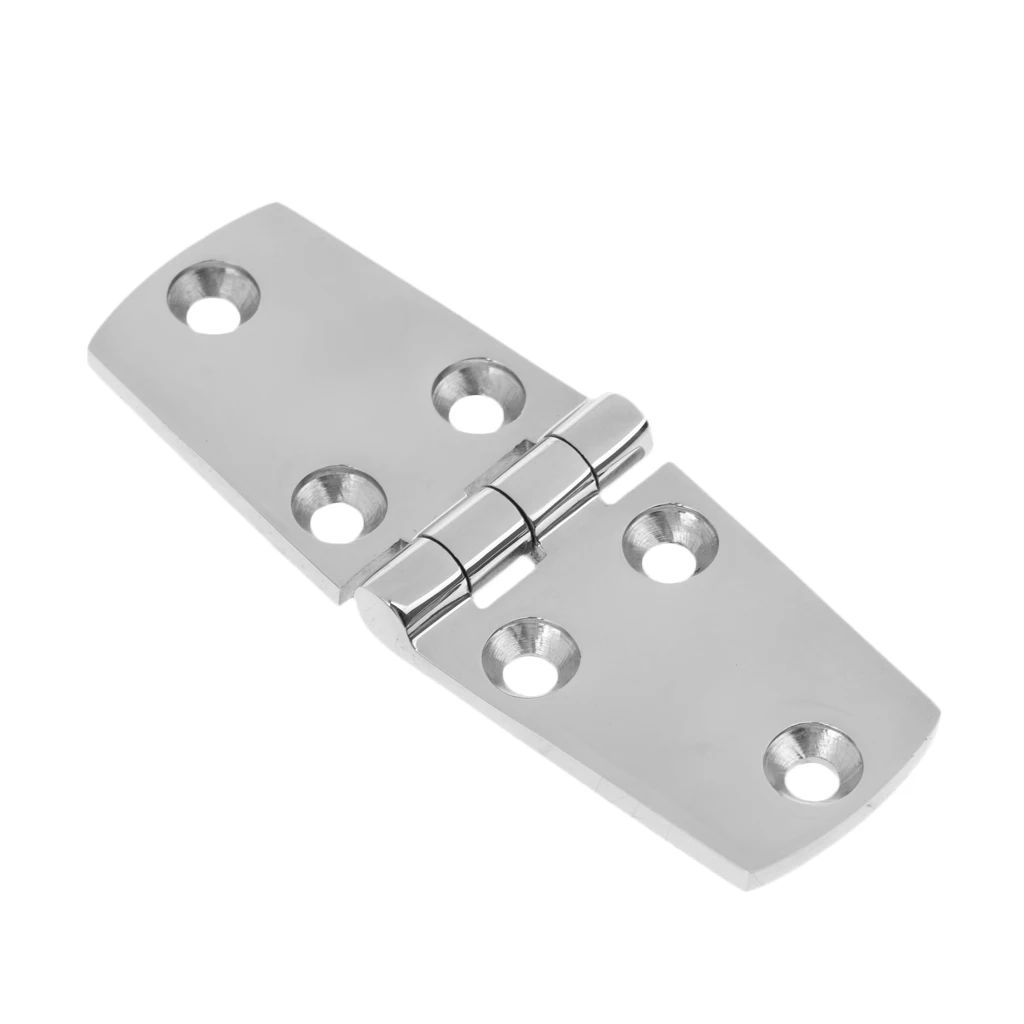 

2 Pieces Marine 316 Stainless Steel Polished Boat Door Compartment Hinges Cabin Cabinet Stamp Strap Hinge, 4'' x 1.5''