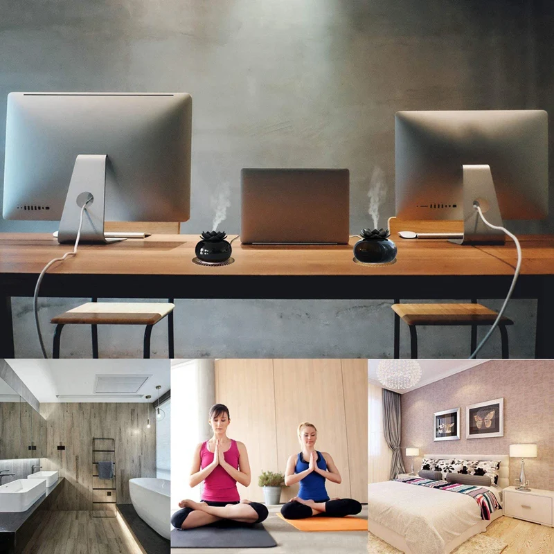 

Ceramic Essential Oil Diffuser,USB Personal Humidifiers for Baby Kids Desk Bedroom Home Office,Mini Desktop Vaporizers