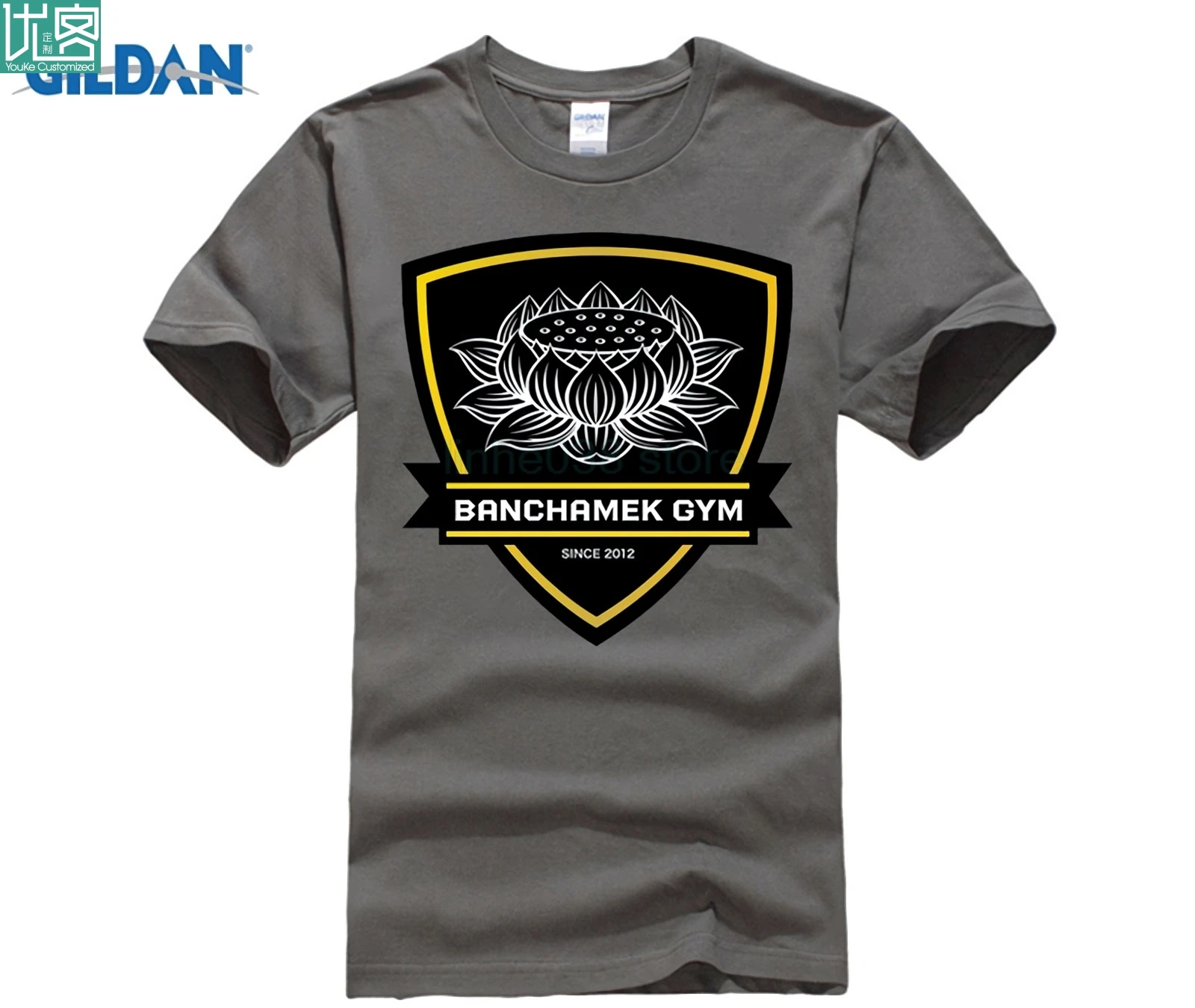 Новинка Мужская черная футболка с логотипом BANCHAMEK Gymer Buakaw Por Pramuk Muay Thai размеры S 2XL