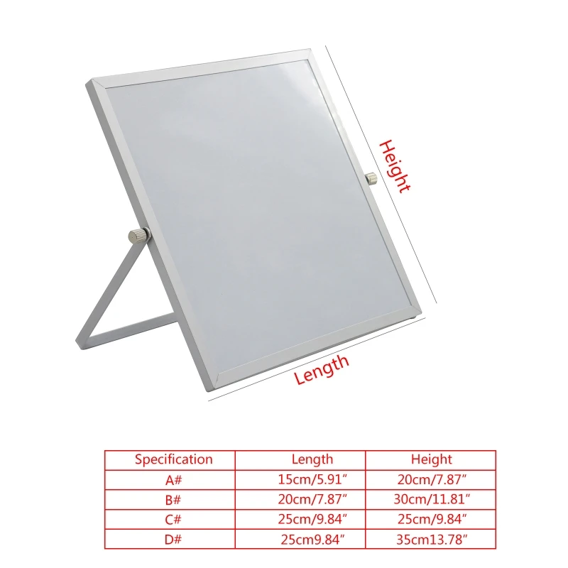 

Small Magnetic White Board for Desk 10"X10" Double-Sided Desktop Tabletop Board