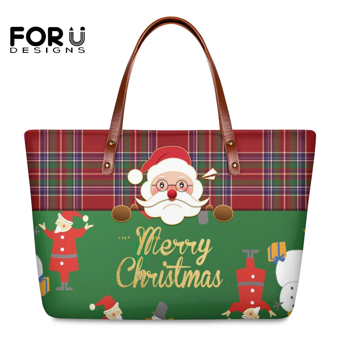 

FORUDESIGNS, женские винтажные сумки, повседневные для женщин и детей, Рождественский дизайн, снеговик, пляжные сумки-тоуты, хорошее качество, кла...