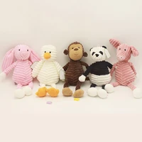 cartoon cute animal plush toy for kids stripe baby elephant lion fox rabbit pig panda duck monkey soft stuffed toys