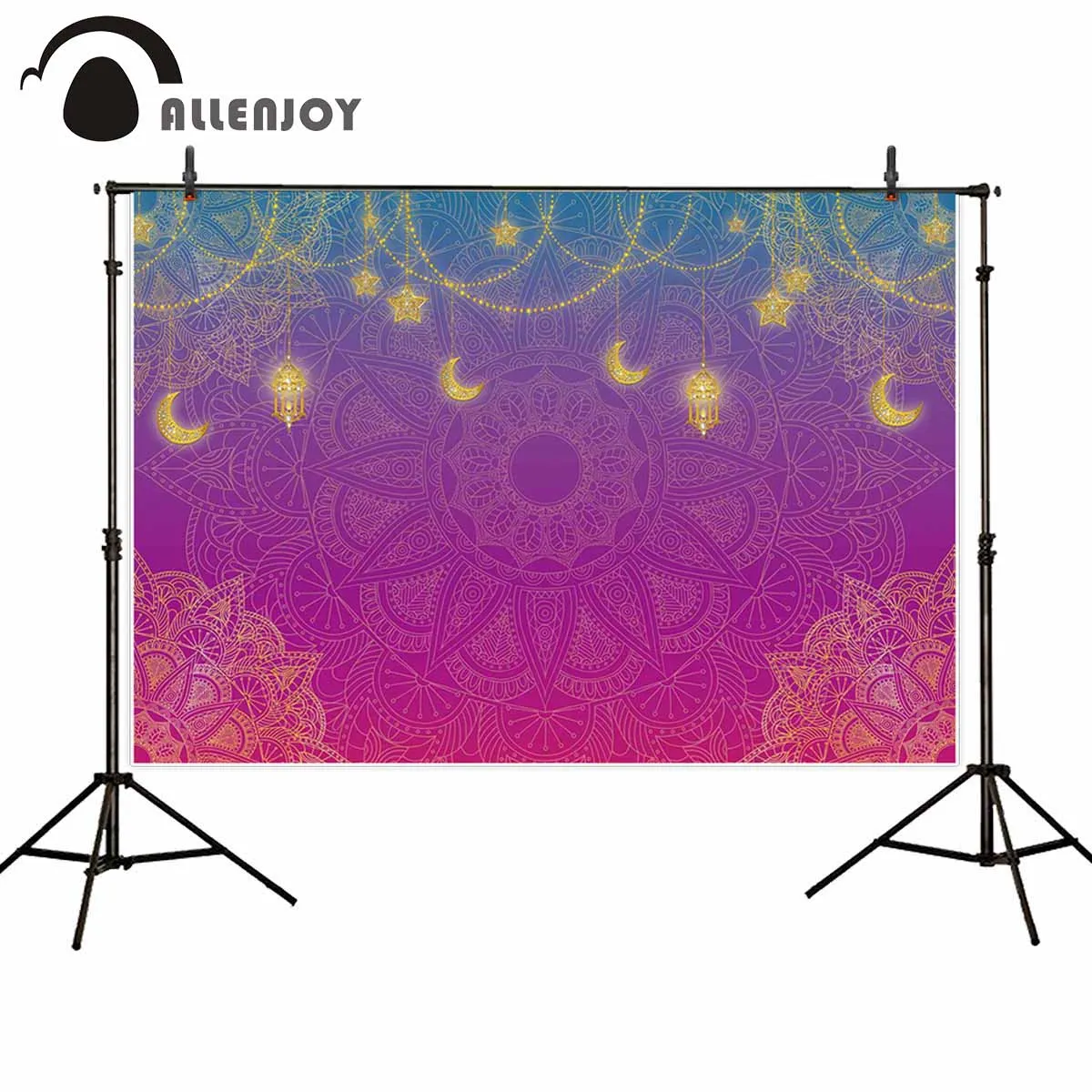 Allenjoy Новорожденные баннеры Декор Золотой луна звезды Бусины Шторы кружева