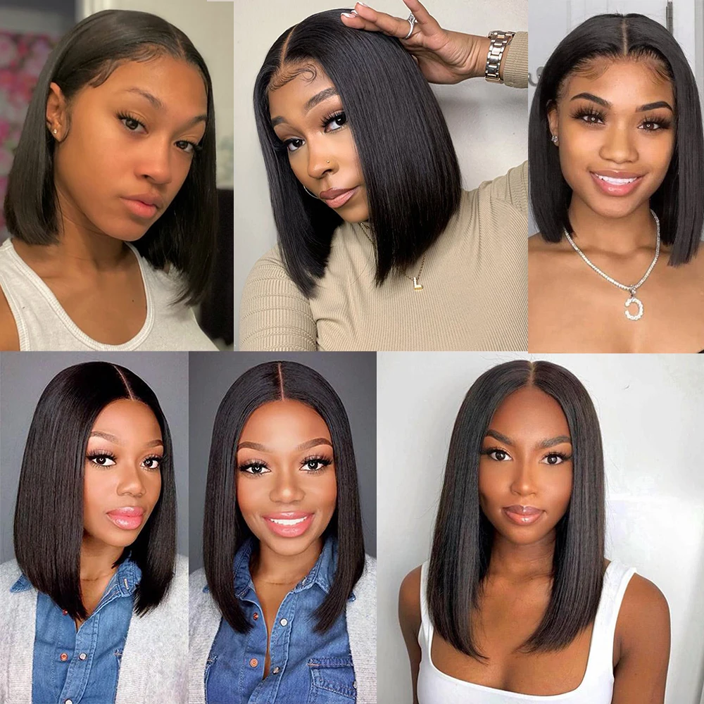 Парик с прямыми кружевами спереди парик короткими волосами парики из