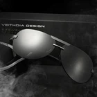 Мужские солнцезащитные очки без оправы VEITHDIA, из алюминиево-магниевого сплава с поляризационными стеклами, степень защиты UV400, модель 6500, 2019