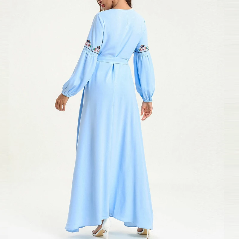 Женское свободное платье с длинным рукавом вышивкой|Мусульманская одежда| |