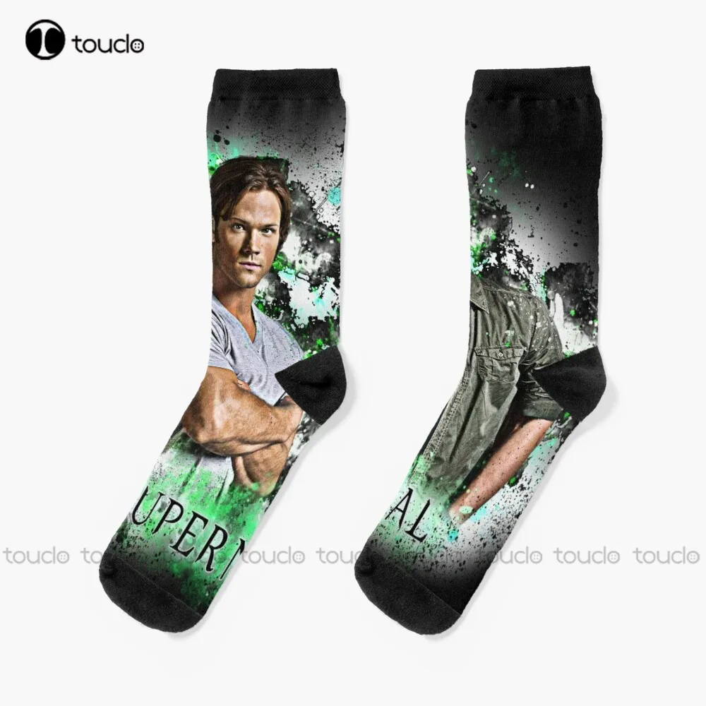 

Sam And Dean Winchester Supernatural Socks White Socks Personalized Custom Unisex Adult Teen Youth Socks 360° Digital Print