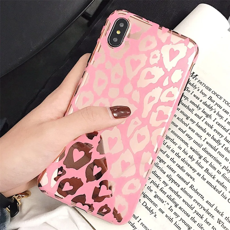 Cute leopard print mobile phone cover fundas For Apple iPhone XR X XS MAX 8 7 plus 6 6s cases |