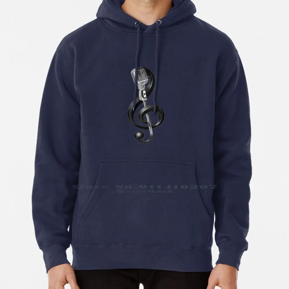 

Key Music Violin And Microphone Hoodie Sweater 6xl Cotton Music Video Violin Musical Instrument Piano Electric Violin Violin
