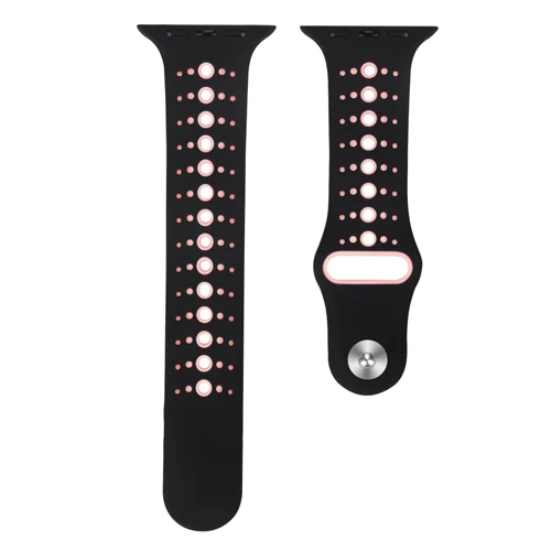 Black powder Ремешок для apple watch band 4 5 44 мм 40 мм correa iwatch band 3 2 42 мм 38 мм спортивный силиконовый браслет ремень аксессуары для apple watch - Цвет ремешка: Black powder