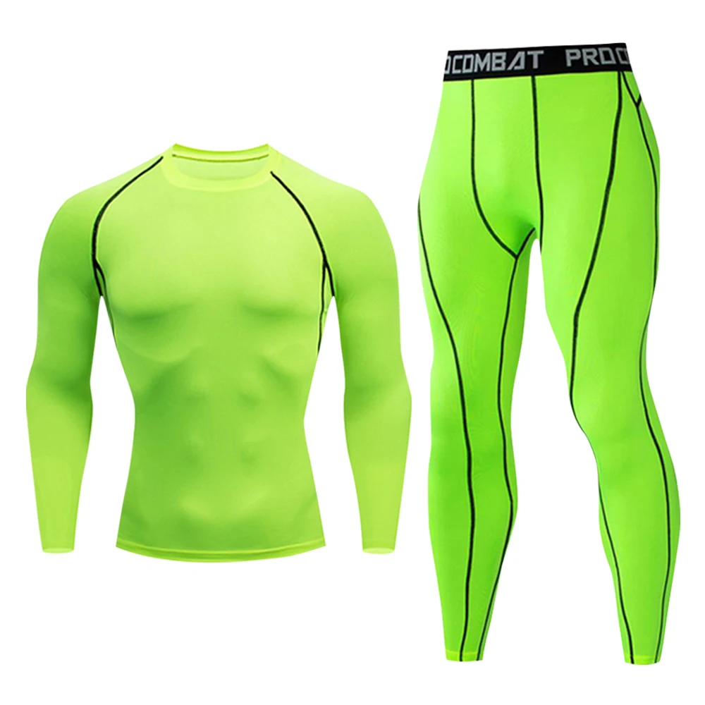 Men's compression running solid color T-shirt fitness tight-fitting long-sleeved T-shirt training jogging top gym sportswear