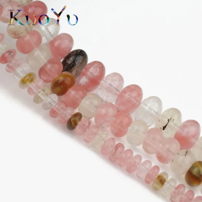 Круглые Бусины Из Натурального кварца вишни свободные промежуточные бусины для