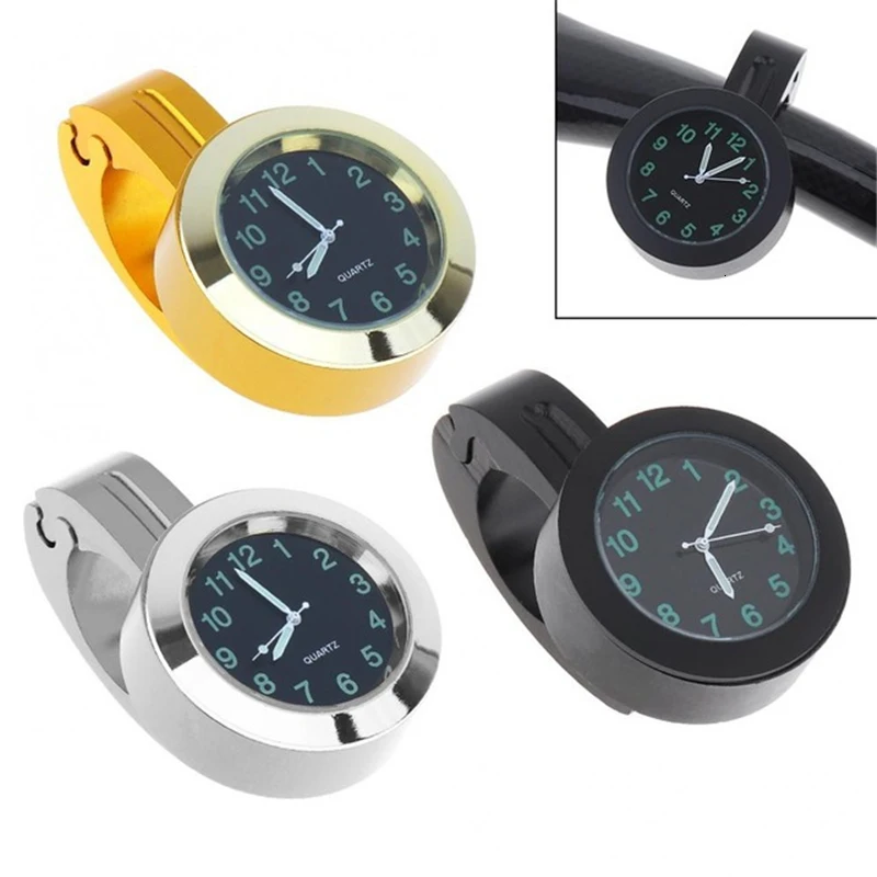 

Scooter Handlebar Bar Mount Digital Dial Clock Time Gauge Watch Bike Accessories