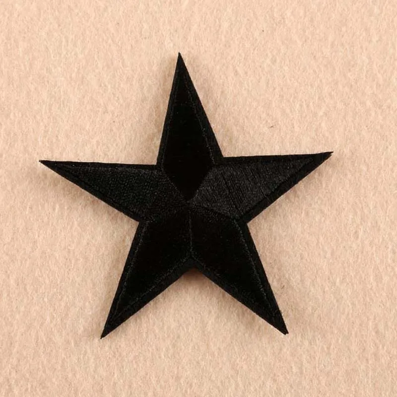 Термонаклейка на одежду с пятиконечной звездой красная синяя белая звезда