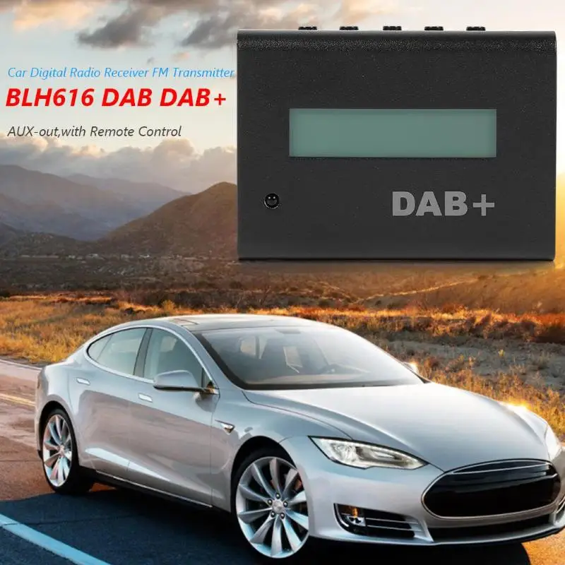 Автомобильный DAB + цифровой радио приемник тюнер fm-передатчик AUX-out пульт