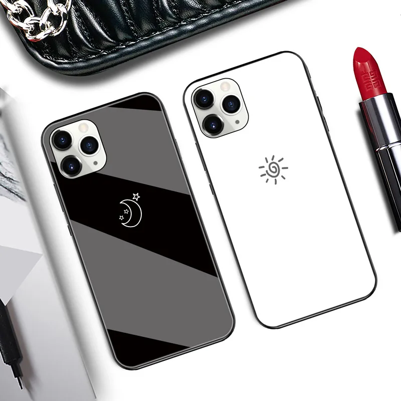 

Sun and Moon lovers glass phone case for oneplus 7 7T pro