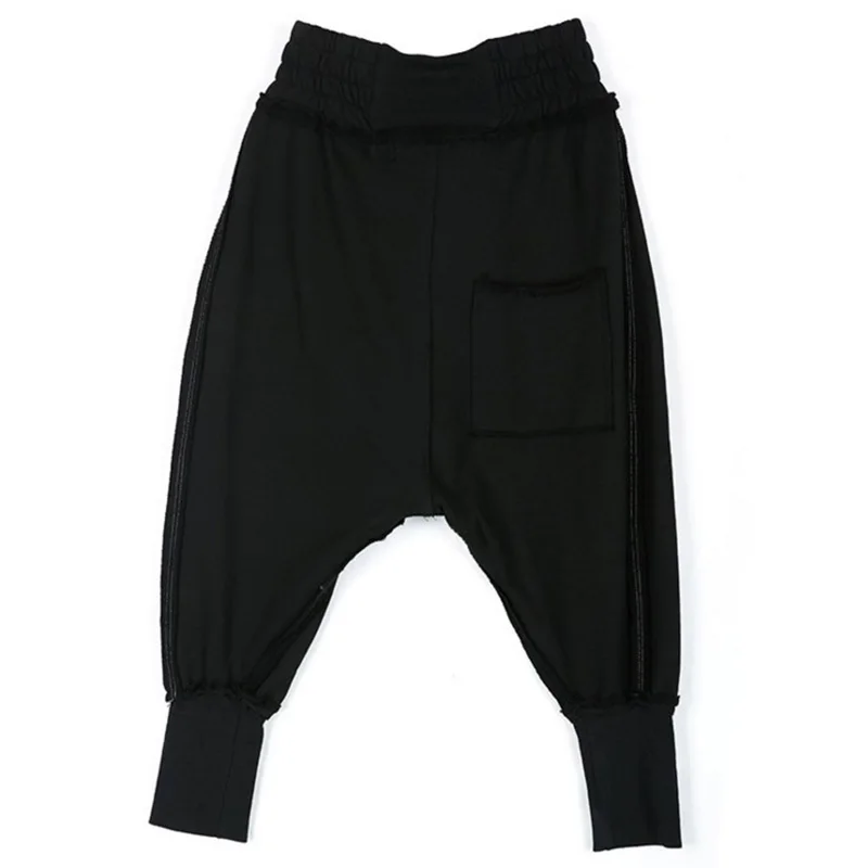 

XUXI Streetwear Cross-pants Women Autumn Elastic Waist Fashion Loose Tie Feet Ankle-Length Pants 2020 New Pantalon Femme FZ2334