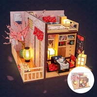 dollhouse miniature with furniture 3d creative diy wooden kit wooden doll houses doll furniture cottage for women