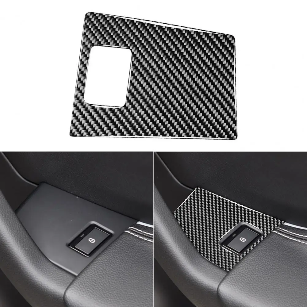 

1Pair Sticker Self-adhesive Water Resistant Black Decorative Memory Door Lock Button Sticker for Jaguar F-Pace X761 2016-2018 Le