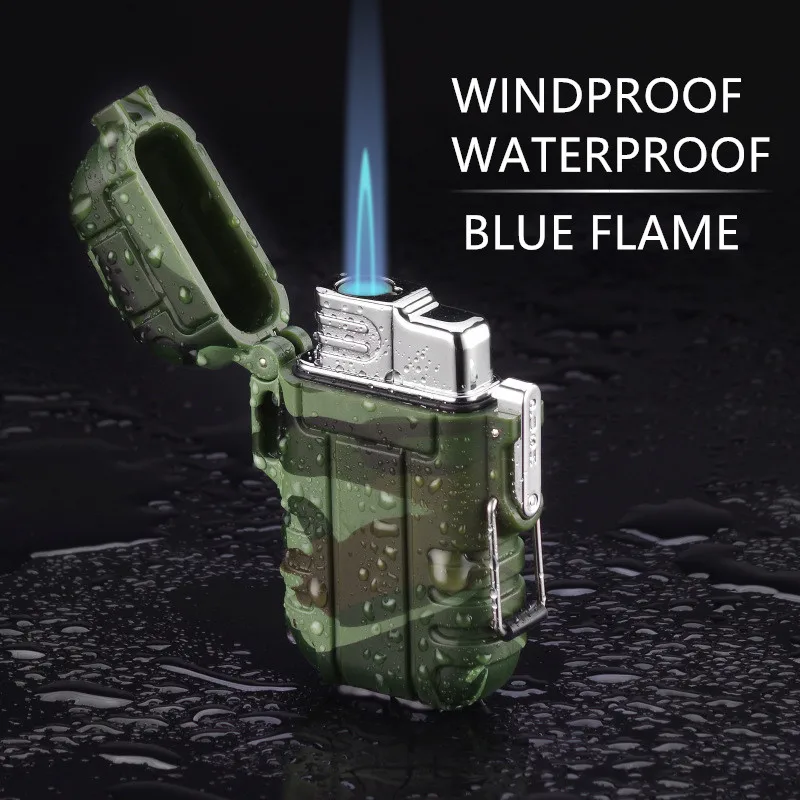 

Outdoor Adventure Lighter Windproof & Waterproof Jet Butane Turbo Lighters Torches Lighters Cigarettes Accessories Smoking 2021