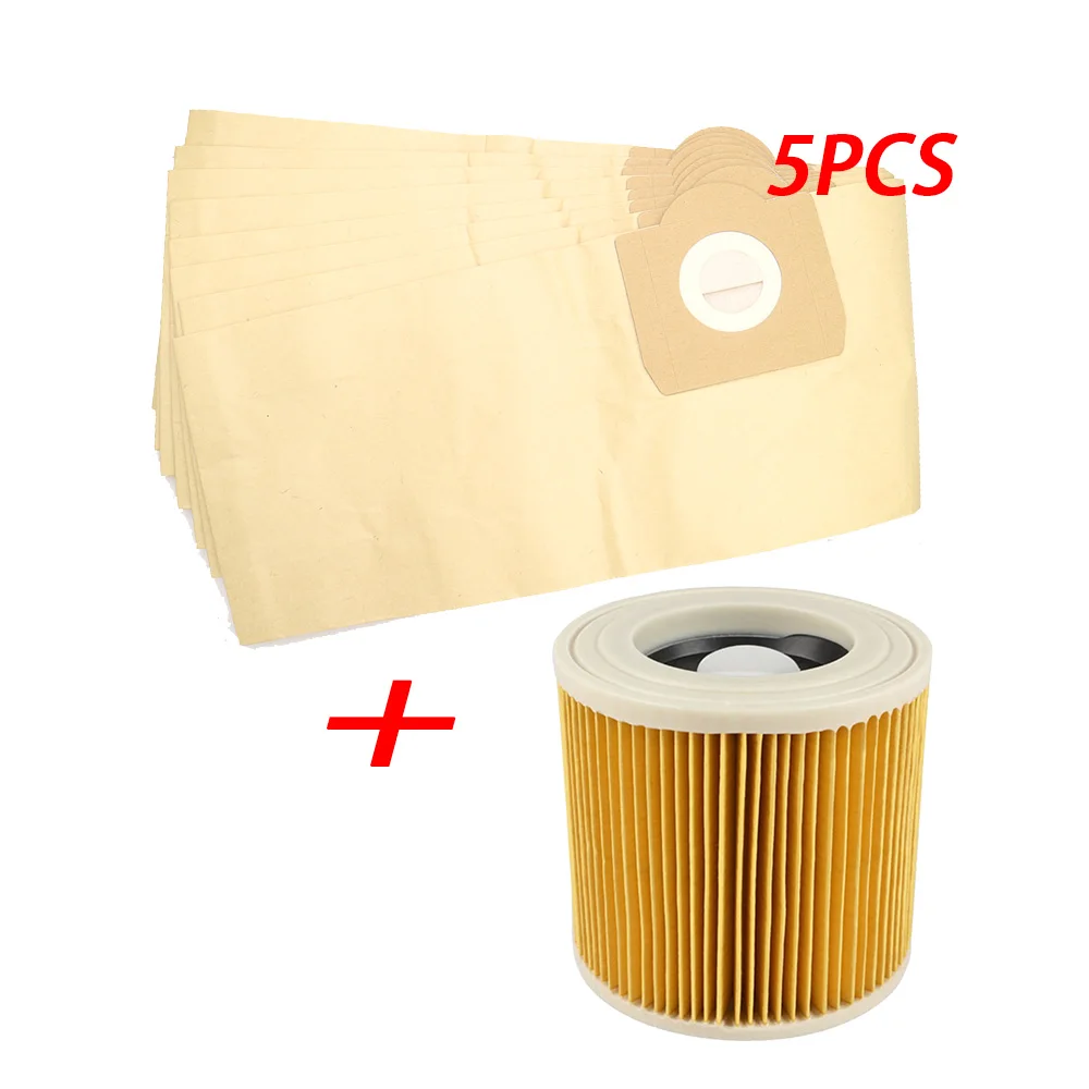 

Мешок для пыли HEPA-фильтра для Karcher WD3300 WD3200 MV3 WD3, запасные части для пылесоса, аксессуары, HEPA-фильтры, мешки для пыли