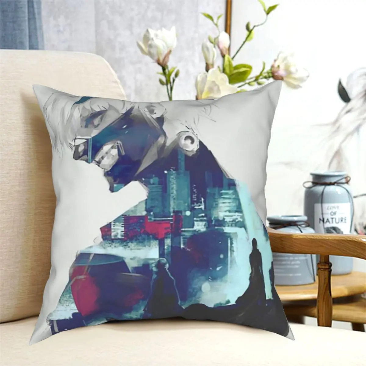 

Tokyo ghoul Throw Pillow Travel Pillow Bed pillow Cushion Cover Decorative Pillowcases Case Home Sofa Cushions 40x40,45x45cm