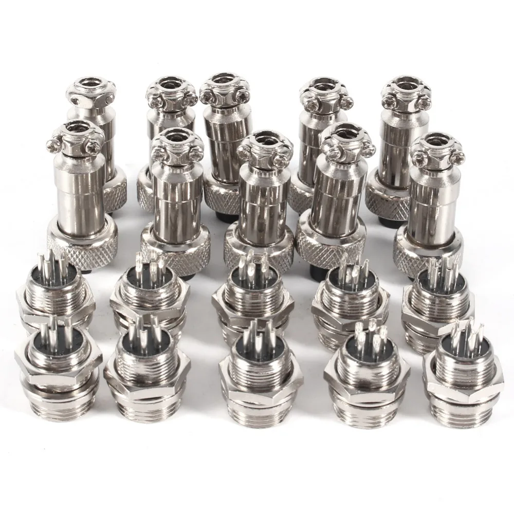 Горячая Распродажа 10 шт./набор GX12 6Pin Мощность разъем Мужской Женский Панель 12 мм