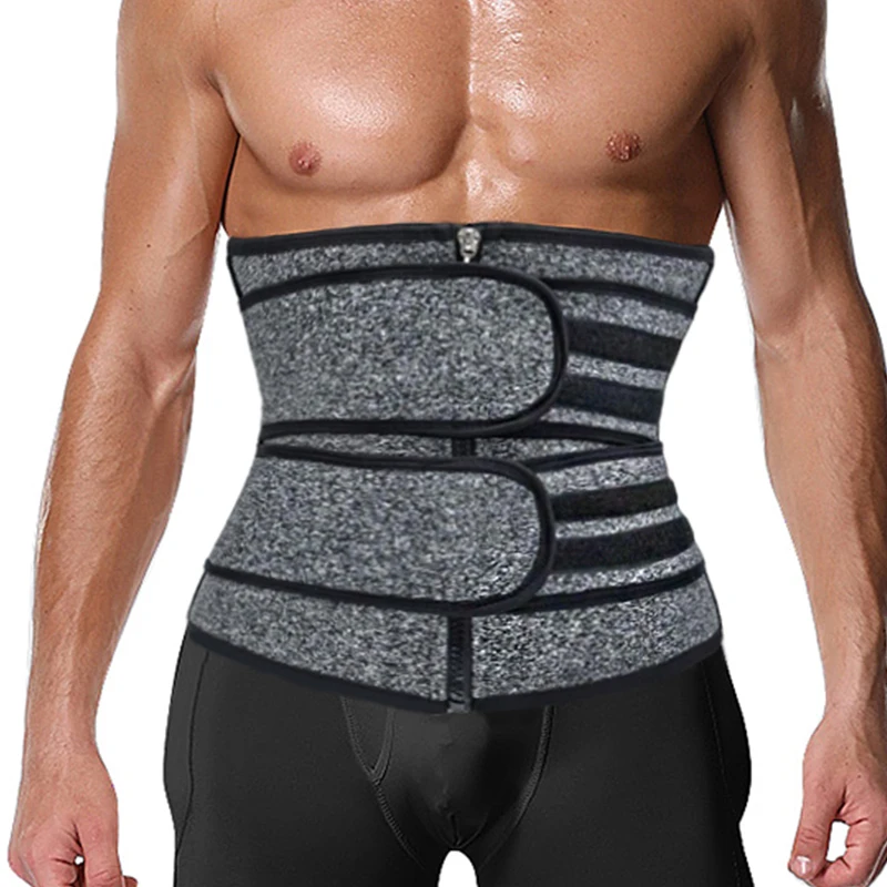 YBFDO Hot Men Sauna Sweat Slimming Double Belt Weight Loss Body Shaper Promote Belly Tummy Modeling Strap Corset Abdomen | Спорт и
