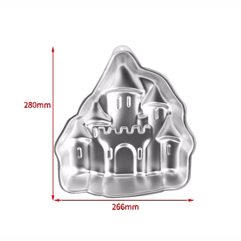 Многоразовая форма для торта в виде замка из алюминиевого сплава 3D выпечки хлеба