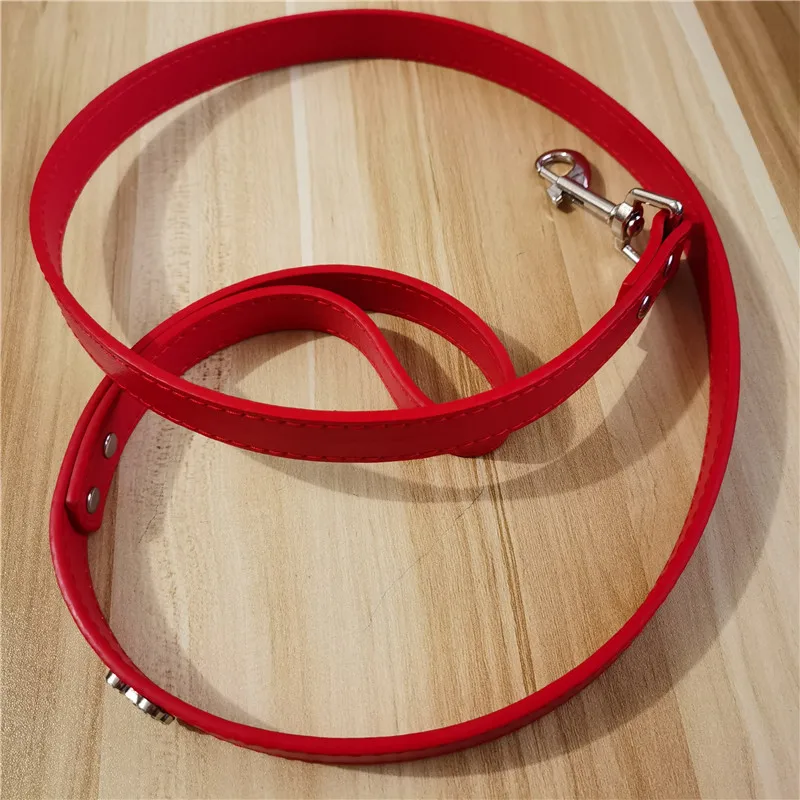 

Leather Dog Leash Pet Dogs Leashes 3 Colors Solid Dog Training Leashes for Medium Small Dogs Lead Rope Puppy Dog Supplies
