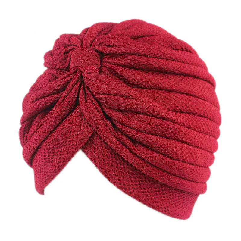 Тюрбан шляпа Индия Hijabs шапки мусульманские женщины простая эластичная ткань