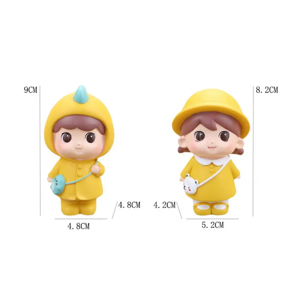 

Lovely Miniature Doll Multifunctional Decorative Resin Cute Cartoon Boy Girl Display Mold Decoration for Home Desktop Car Gifts