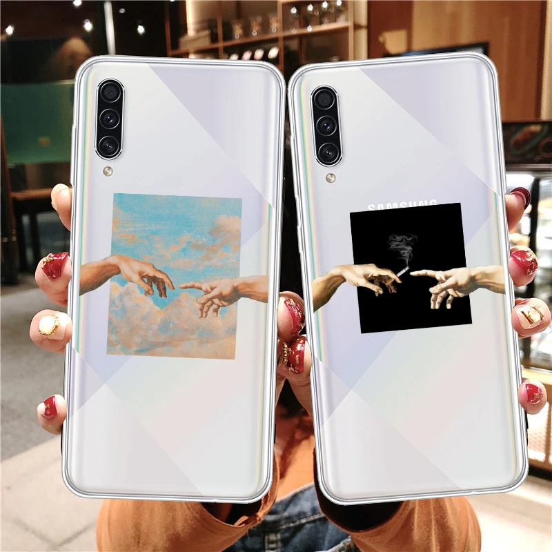 Чехол для Samsung A50 чехол с рисунком Давида Лиз Мона Лиза A51 A20 A20E A30 A10 A70 A40 A60 A10S A20S A50S