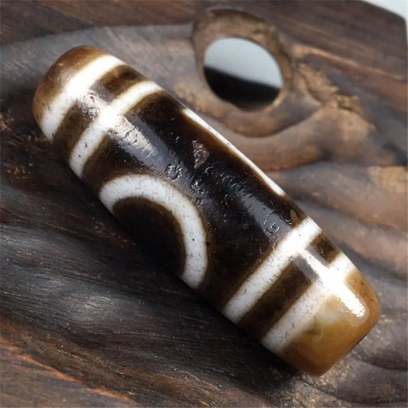 

Return To Old Things In Tibetan Areas High Oil Orange Peel Natural Heaven and Earth Dzi Beads Traces of Weathering