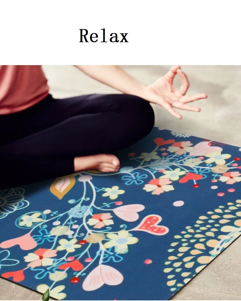 

1.5MM Printed Yoga Mat Natural Rubber Anti Slip Foldable Exercise Mat For Fitness Pilates Gymnastic Travel Mat