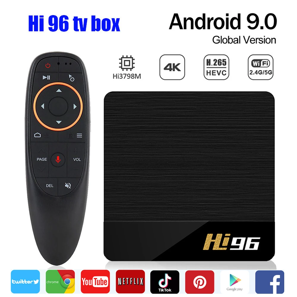 Умная ТВ-приставка Hi96 Android 9 0 четырехъядерный процессор Hi3798M двойной 2 4