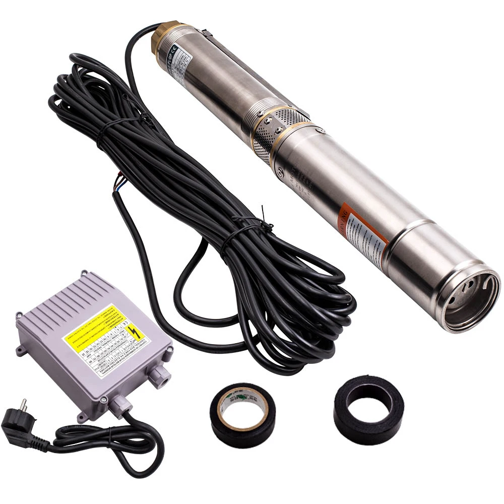 

Deep Well Submersible Borehole Pump 3 Inch 2500L/H 0.25KW Stainless Steel + 10M Cable