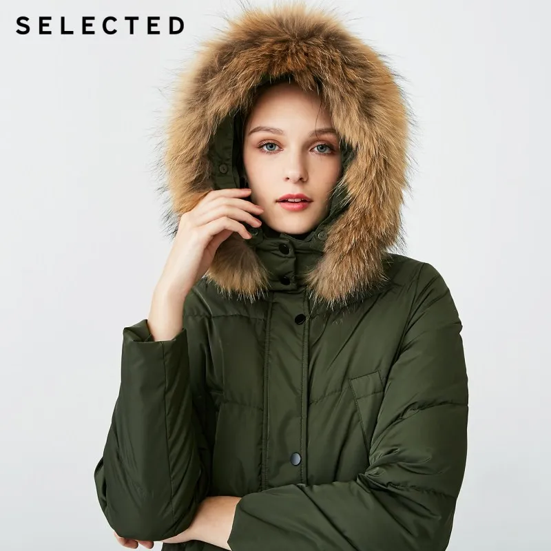 Отборный blackrock новый зимний женский длинный пуховик с капюшоном и воротником из