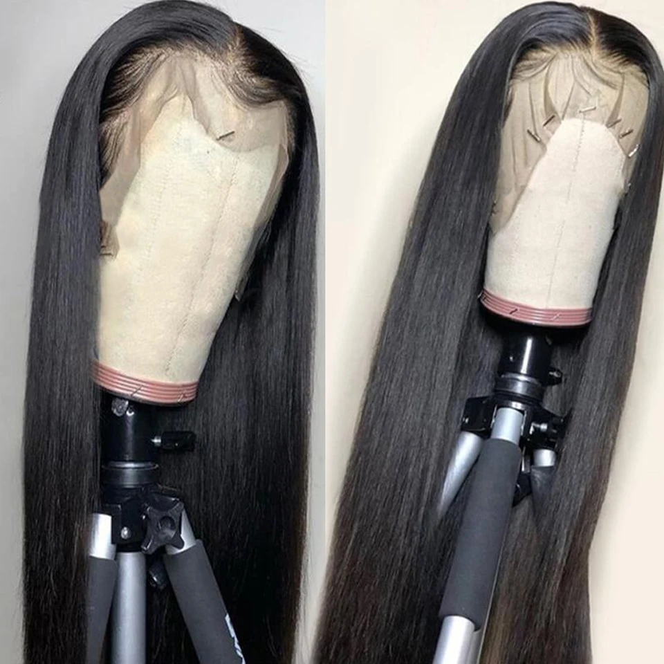 Парик из натуральных прямых человеческих волос предварительно выщипанный