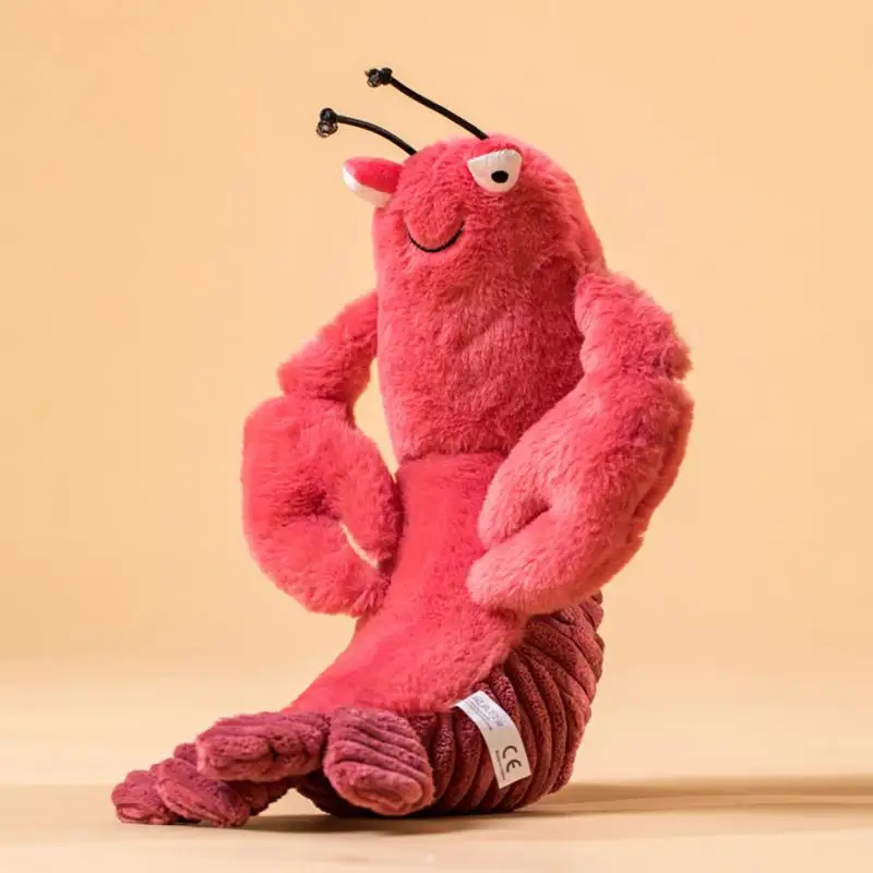 

28CM Sheldon Shrimp Plush Toys Kawaii Pink Shrimp Dolls Stuffed Animal Plushes Shells Scales Toys For Kids Birthday Gifts Room